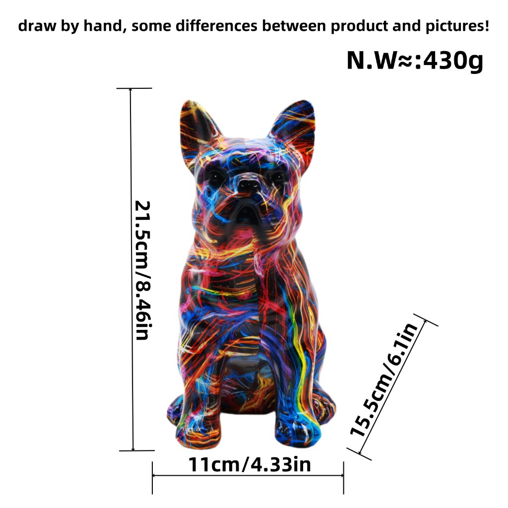 Birthday,Friendship Gifts,AnniversaryThank You,Graffiti French Bulldog Ornament - Resin Crafts